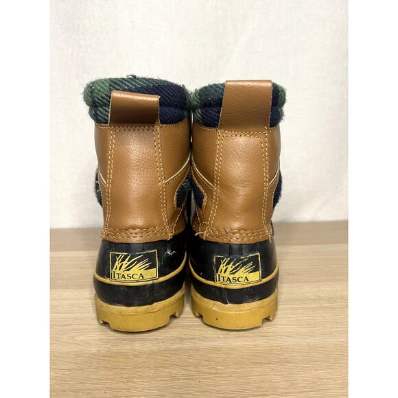 Itasca Men's Brown Leather Steel Shank Thermalite Rain Duck Boots - Picture 3 of 13